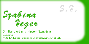 szabina heger business card